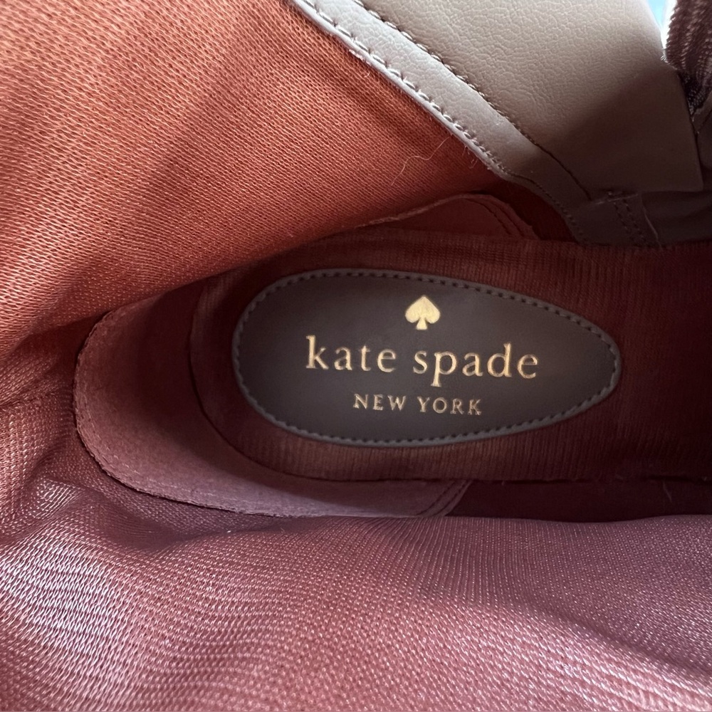 Kate Spade Bailee Winter Boots Rustic Brown Suede Faux Fur Lug Sole Size 8.5 - Picture 4 of 13